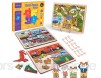 PAPERKIDDO Holzpuzzle Steckpuzzle für Kinder Inspirieren die Phantasie und Kreativität des Kinders für Kinder ab 3 Jahr (Transport + Dinosaurier + Tiere)