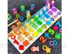 Rawisu Kinder Lernspielzeug Angel Spielzeug 6-in-1 Angelbrett Montessori Holzpuzzles Alphabet Zahlen Form Angeln Spiel für Kleinkinder Baby Aufklärung Geschenk Sensorisches Spielzeug