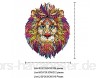 TANGX Holzpuzzle 3D Magisches Holzpuzzle Erwachsene Löwen 310 Puzzleteile in einzigartiger Form Familien Erwachsene und Kinder Bunter Fuchs L