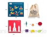X-LIVE Kinder Musterblöcke Geometrische Formen HolzPuzzles 0 72 cm Dicke I Montessori Spielzeug Puzzle mit 88 geometrischen Formen und 12 Designkarten Geeignet für 3 4 5 6 Pädagogisches Spielzeug