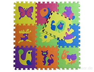10 Stück Puzzlematte Kinderspielteppich Spielmatte Schaumstoffmatte Puzzle Bodenschutzmatten