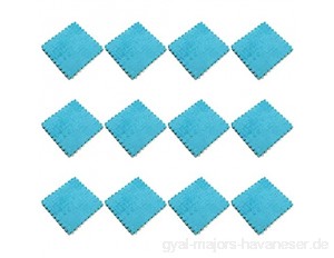 12 Stück Krabbelmatte Unterlegmatte Puzzlematte Ineinandergreifende fußmatten Matten Teppiche Kurzes Vlies
