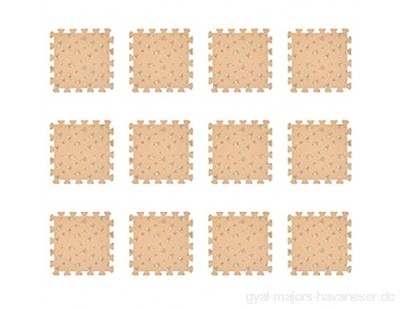 12 Stück Puzzlematte Kinderspielteppich Krabbelmatte Fitnessmatte Turnmatte Krabbelteppich Spielmatte