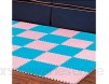LNSGA 6 stücke Weiche Eva Foam Velveteen Puzzle Baby Spielmatte Übung Bodenmatte-30x30cm (Color : Pink)