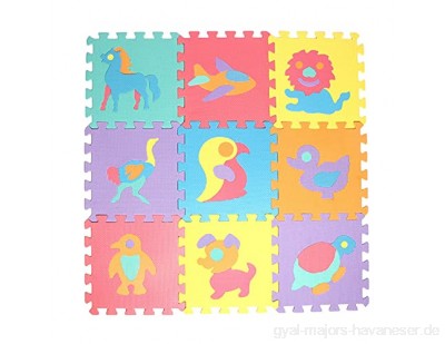 Sanft 10/26 stücke Set EVA Schaum Krabbeln Matten Puzzle Spielzeug für Baby Spielmatte Pädagogische Zahlen Brief Tier Früchte Kinder Teppich Spielzeug Dekoration nach Hause (Color : Animal 10pcs)