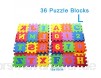 Wendao Puzzle-Matten für Babys Alphabet Zahlen Lernspielzeug Krabbelmatten 36 Stück