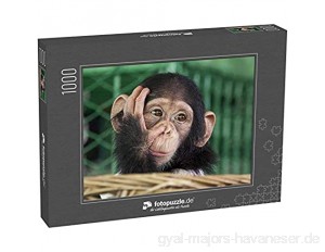 Puzzle 1000 Teile Schimpansengesicht - Klassische Puzzle mit edler Motiv-Schachtel Fotopuzzle-Kollektion 'Tiere'
