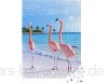 Puzzle 1000 Teile Schöner rosa Flamingo am Strand - Klassische Puzzle mit edler Motiv-Schachtel Fotopuzzle-Kollektion \'Tiere\'