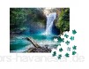 Puzzle 200 Teile Wasserfall versteckt im tropischen Dschungel - Klassische Puzzle mit edler Motiv-Schachtel Fotopuzzle-Kollektion \'Philippinen\'