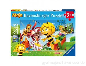 Ravensburger Kinderpuzzle 07594 - Biene Maja auf der Blumenwiese - 2 x 12 Teile