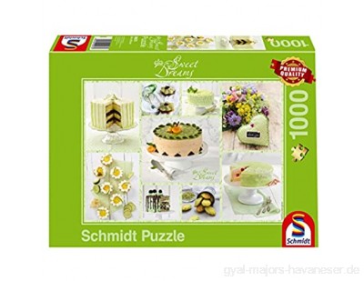 Schmidt Spiele Puzzle 59575 Frühlingsgrünes Kuchenbuffet Sweet Dreams Puzzle 1000 Teile