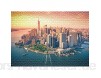 Ulmer Puzzleschmiede - Puzzle „Downtown Manhattan“ – Klassisches 1000 Teile Puzzle – Das beliebte Puzzlemotiv der Skyline von New York Hier im besonderen Farbenspiel der Abendsonne