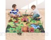 BeebeeRun Dinosaurier Spielzeug Set 24 Stücke Einschließlich Dinosaurier Figuren Bäumen Spielmatte Spielzeug Geschenke für Kinder 3 4 5 6 Jahre Jungen Mädchen