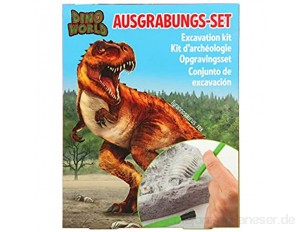 Depesche 6744 Ausgrabungs-Set Dino World Gipsblock mit einem T-Rex Skelett