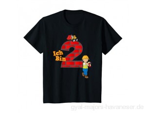 Kinder Geburtstagsshirt 2 Jahre Junge Bagger Baumeister T-Shirt