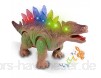 TOYMYTOY Elektronischer Spielzeug gehender Dinosaurier mit Lichtern und realistischen Gebrüll-Figur-Klängen