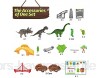 VCOSTORE Dinosaurier Rennstrecke Auto Spielzeug Set 269 Stück Flexible Bahngleise Spielset mit Dinosaurier für 3 Jahre und älter