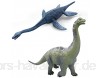 YIJIAOYUN Große Plastik Sortiert Dinosaurierfigur Plesiosaurier & Brachiosaurus Spielzeug Realistisches Bildungsmodell Tierfigur für Kinder