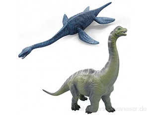 YIJIAOYUN Große Plastik Sortiert Dinosaurierfigur Plesiosaurier & Brachiosaurus Spielzeug Realistisches Bildungsmodell Tierfigur für Kinder