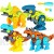 YSSHUI 4er Pack Zerlegen Sie Dinosaurierspielzeug Kid Educational Assemble Bauen Sie Ihr eigenes Dinosaurierspielzeug für Kinder ab 3 Jahren