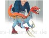 Zerodis Simulation Dinosaurier Spielzeug Kunststoff Jurassic World Sichel Drachenjunges Figur Realistische pädagogische Modell Tierfigur Ideal für Sammler Dekoration Kinder Geschenk(rot)