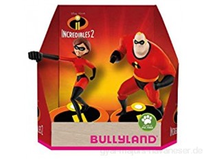 Bullyland 13288 - Spielfigurenset Walt Disney Die Unglaublichen 2 - Mr. Incredible und Elastigirl liebevoll handbemalte Figuren PVC-frei für Jungen und Mädchen zum fantasievollen Spielen