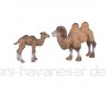 2Pcs Tiermodell Spielzeug Miniatur Realistische Wissenschaft Kunststoff Tier Kamel Modell Kamel Bildungsmodell für Kinder Frühe Bildung