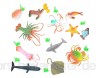 BESTZY 21pcs Groß Meerestiere Fische Deko Plastik Spielzeug Realistisch Unterwasser Tiere Badespielzeug MeerestiereFiguren für Kinder Zum Lernen Party Kuchen（10cm-20cm）