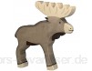 cama24com Elch Holzfigur Holzspielzeug von Holztiger mit Palandi® Sticker
