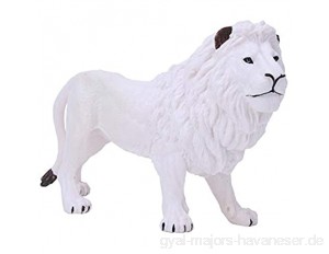 Kinder Löwe Modell Spielzeug Simulation Tiermodell Dekoration White Lion Figur Spielzeug Desktop Home Office Dekoration Lernspielzeug