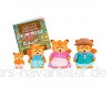 Li’l Woodzeez Fuchs Tierfamilie Tippytail – 4 weiche Tierfiguren mit Bilderbuch auf Englisch – Spielzeug Tiere Set (5 Teile) Spielzeug für Kinder ab 3 Jahren