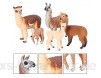 VOSAREA 5 Stück Plastik Alpaka Spielzeug Safari Tier Actionfiguren Lama Figuren Modell Nutztier Spielen Spielzeug für Kinder Kinder