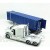 Baufahrzeuge Diecast 1/43 Alloy Metal American Truck Trailer Container Hohe Simulation Modell Engineering Fahrzeug Spielzeug Display Ornament 31.5cm