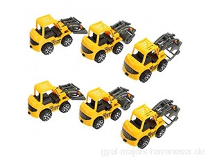 VALICLUD 12Pcs Mini BAU Fahrzeuge Verschiedene Mini Kunststoff LKW Spielzeug Bagger LKW Modell Spielzeug LKW Spielset Jungen Geburtstag Party Favors (Gemischte Stil)