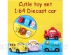 Coolplay Mini Legierung Spielzeugauto Diecast Cars 6er Pack Assorted Push and GO Spielzeug Auto Cartoon Animals Truck Rennwagen Spielautos Set Inertia Toy für Kinder ab 3 4 5 Jahre
