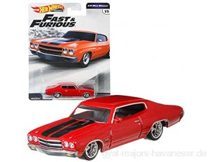 Hot Wheels Fast & Furious 1/4 Mile Muscle Premium Auto Set | Cars Mattel GBW75 Fahrzeug:1970 Chevrolet® Chevelle SS rot