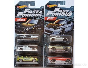 Hot Wheels Fast & Furious Set 6 Modelle 2019 in 1:64 GDG83