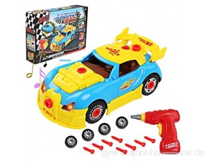 LEADSTAR Montage Spielzeugauto Konstruktions Rennwagen für Kinder Super Spaß beim zusammenbauen Bauen Sie Ihr eigenes Spielzeug-Kit Take Apart Spielzeugauto Kindergeschenk