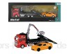 Toi-Toys abschleppwagen mit Auto Metalljungen rot/orange