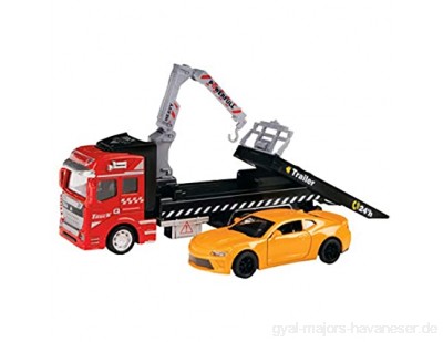 Toi-Toys abschleppwagen mit Auto Metalljungen rot/orange