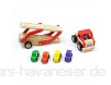 Unbekannt Auto-Transporter mit 4 Auto´s in 4 Farben aus Holz / Maße: 31 5 x 8 x 15 2 cm / für Kinder ab 2 Jahren geeignet