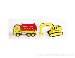 Anik-Shop KIPPLASTER + Bagger Licht & Sound Baufahrzeug Laster Excavator LKW Spielzeug 97