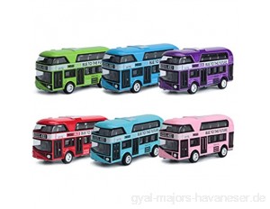 Lius 1:43 Automodell Doppeldecker London Bus Alloy Diecast Fahrzeugspielzeug für Kinder Jungen