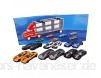 LKW Autotransporter Spielzeug Transport Träger Truck Spielzeugauto Set mit 12 Mini Metallauto LKW Spielzeugautos Transporter Kinderspielzeug für Jungen Mädchen