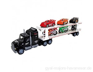 Luna Autotransporter 57cm LKW Lastwagen Mega Truck mit Rennwagen Motorräder +3J
