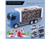 Saiko Auto-Transporter Spielzeugträger Legierung großer Container Garagen-Lastwagen mit Licht Musik Feuertechnik-Set Spielzeug für Kinder und Kleinkinder (blau)