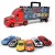 siyushop Auto Transporter Spielzeug Für Jungen Spielzeugwagen Mit 6 Autos Transportträgerwagenspielzeug Autotransporter Mit 6 Bunten Mini-Metallautos Für Jungen Und Mädchen