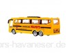 Spielfahrzeuge 3er Spielzeug Busse Set Stadtbusse Blau Rot und Gelb Bus für Kinder