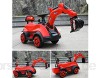 ZhaoXH 6V-Fahrt Auf Baufahrzeug Bagger Aufsitz-LKW mit Musik-Licht-Lagerung Bewegt Vorwärts/Rückwärts Kinder Pretend LKW-Spielzeug Spielen (Color : Red Size : Sliding)