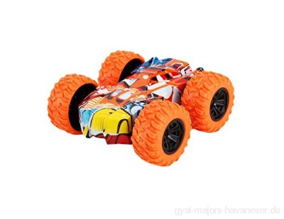 Allegorly Ziehen Autos zurück Geschenk Spielzeug für Kinder Fahrzeug Auto Kleinkindspielzeug 360 rotierende Stuntspielzeuge Miniautos trägheitsgetriebene Autos mit Friktionsantrieb 7.5x7.5x3cm